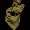 Poudre Organic Foulards | Foulards | FOULARD TOURNESOL BRODÉ Points Green Moss PointsGreenMoss