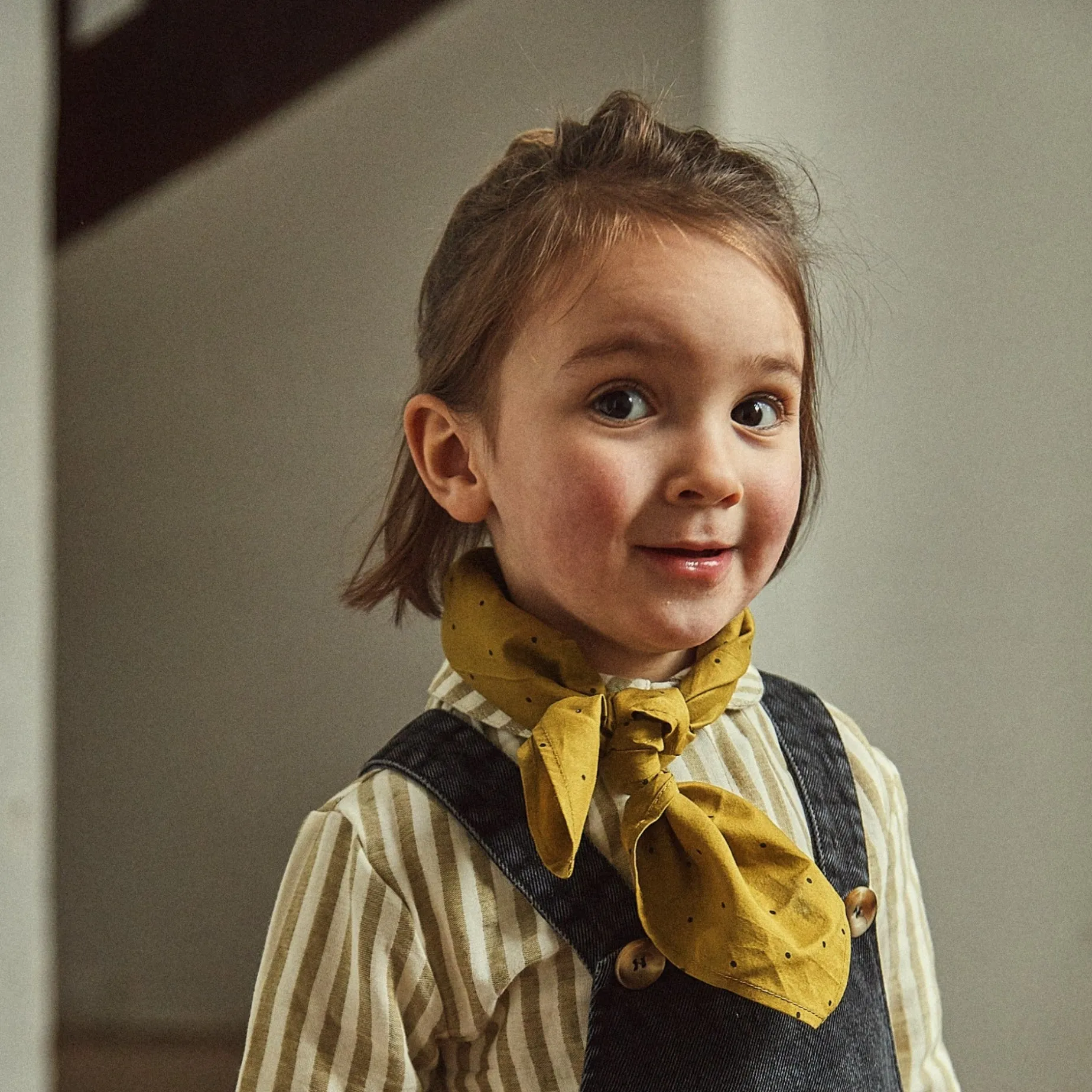 Poudre Organic Foulards | Foulards | FOULARD TOURNESOL BRODÉ Points Green Moss PointsGreenMoss