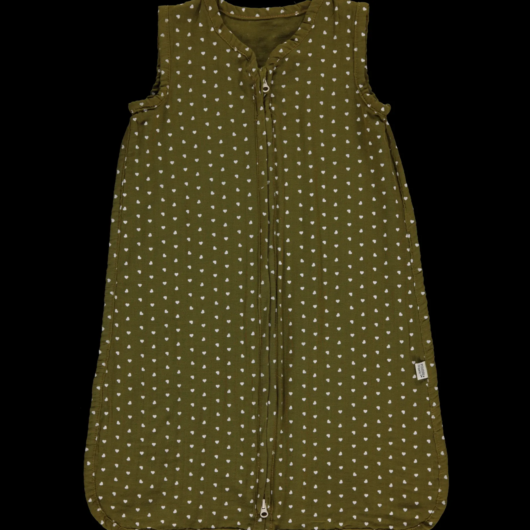 Poudre Organic Linge De Lit | Linge De Lit | GIGOTEUSE TILLEUL Coeurs Fir Green CoeursFirGreen