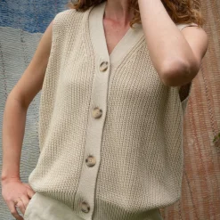 Poudre Organic Cardigans | GILET CRANBERRY ADULTE Almond Milk AlmondMilk