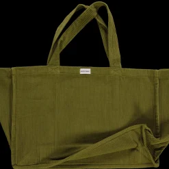 Poudre Organic Sacs | Sacs | GRAND CABAS VIGNE VELOURS CÔTELÉ Green Moss GreenMoss