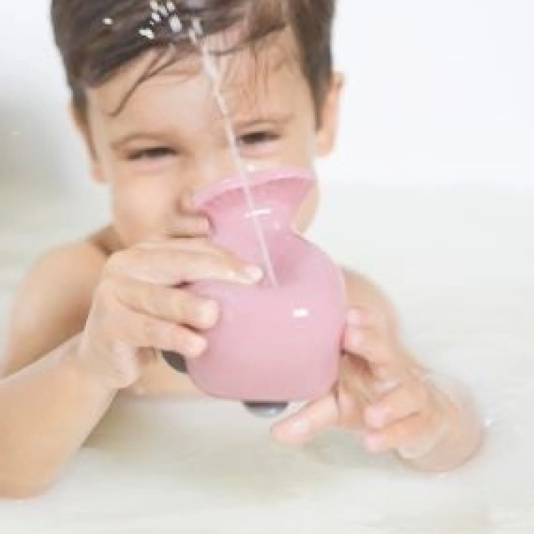 Poudre Organic Peluches & Jouets | JOUET DE BAIN BALEINE • HEVEA Rose