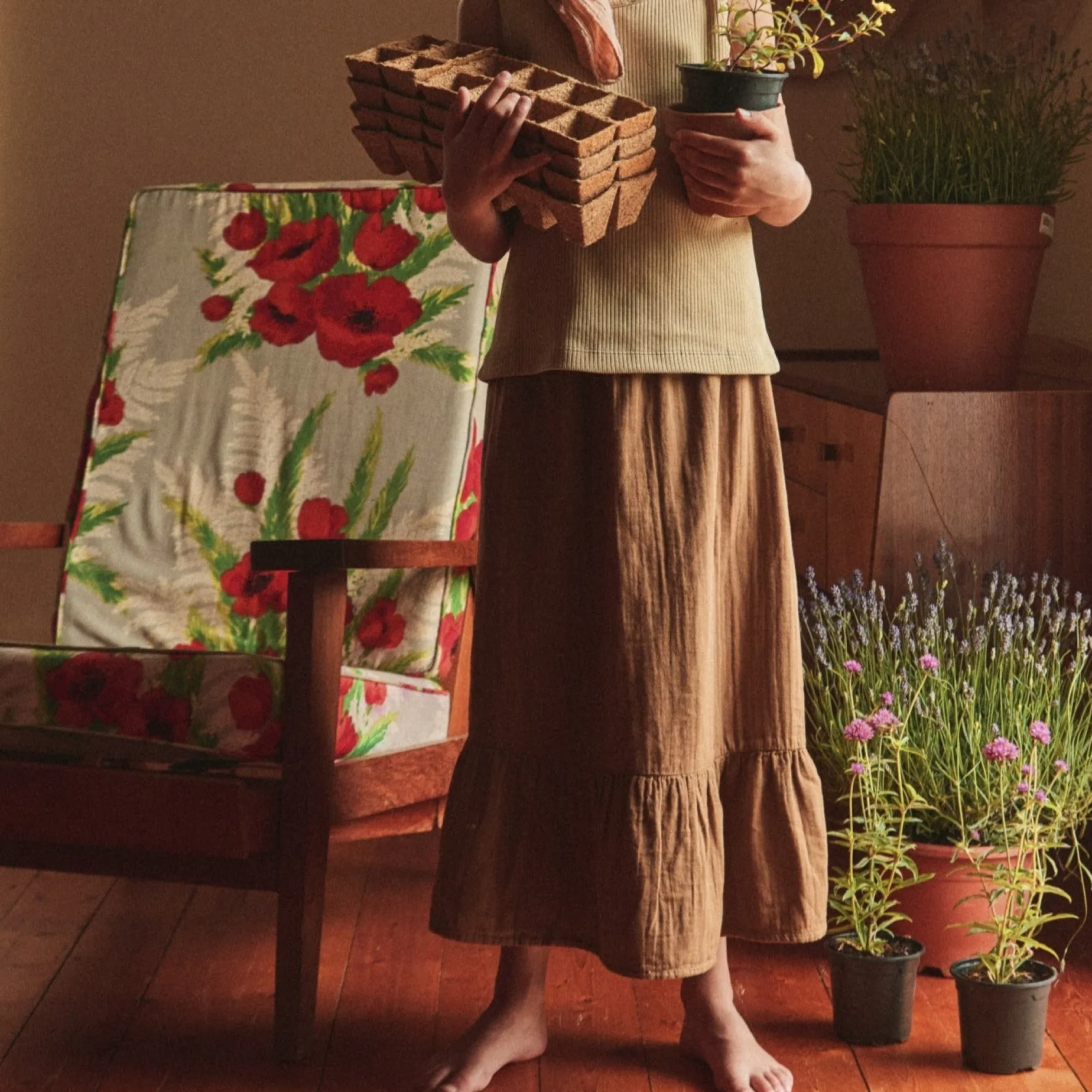 Poudre Organic Jupes & Robes | JUPE NÉMÉSIE Toffee