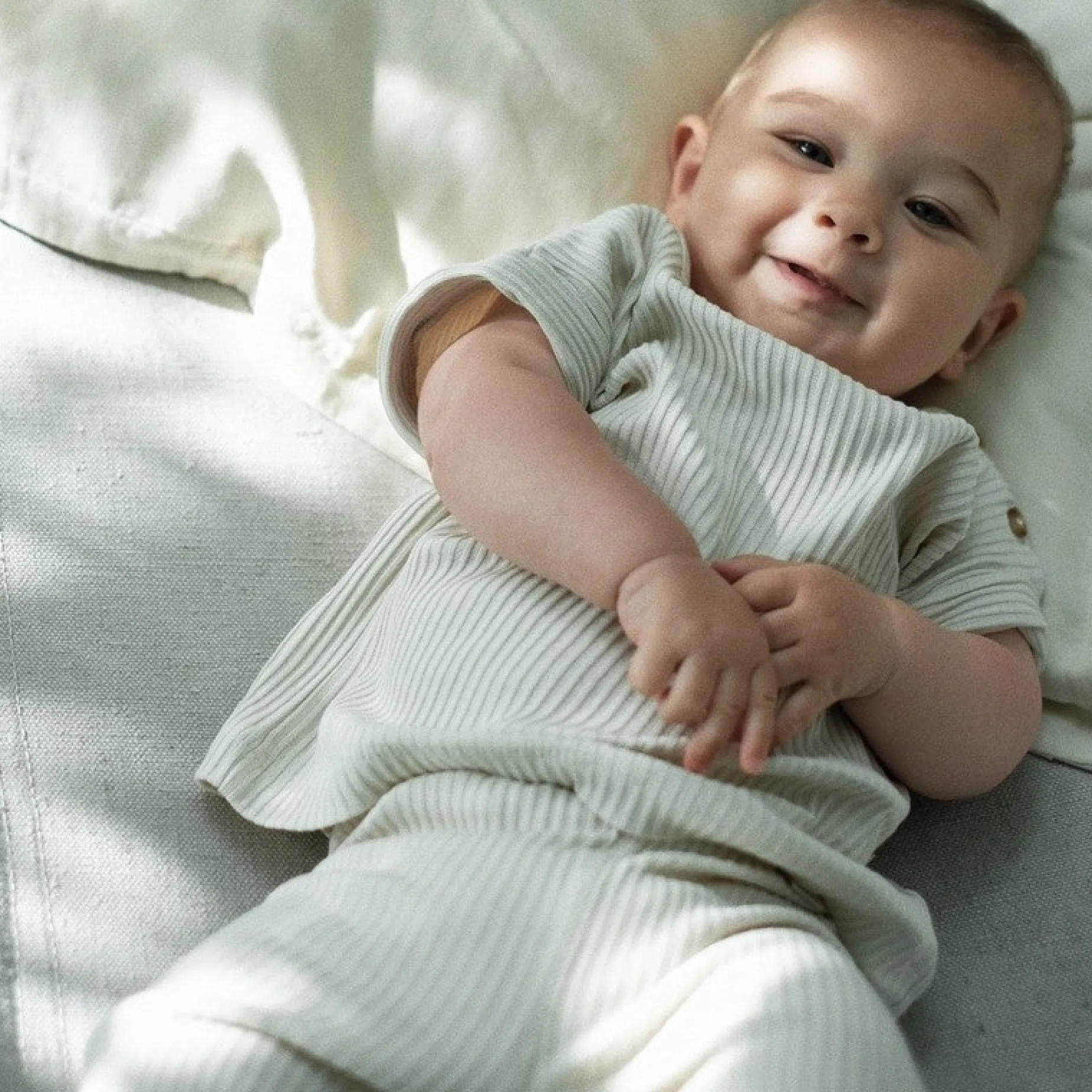 Poudre Organic Leggings & Pantalons | Leggings & Pantalons | LEGGINGS BASILIC CÔTELÉ Almond Milk AlmondMilk