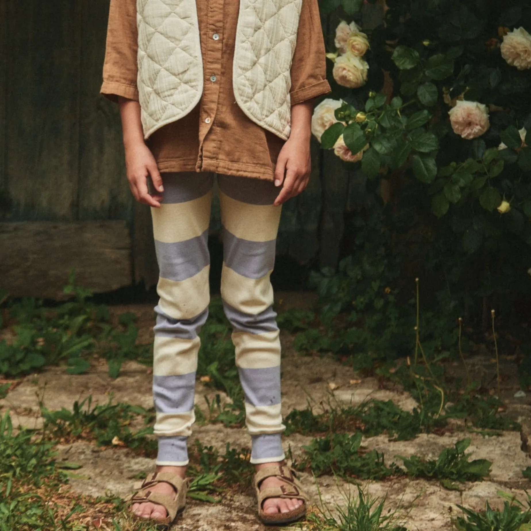 Poudre Organic Leggings & Pantalons | Leggings & Pantalons | LEGGINGS BASILIC Rayures Lavender RayuresLavender