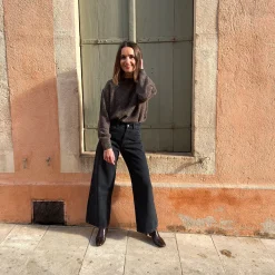 Poudre Organic Pantalons & Leggings | PANTALON BERGENIE Denim Noir Denim-Noir
