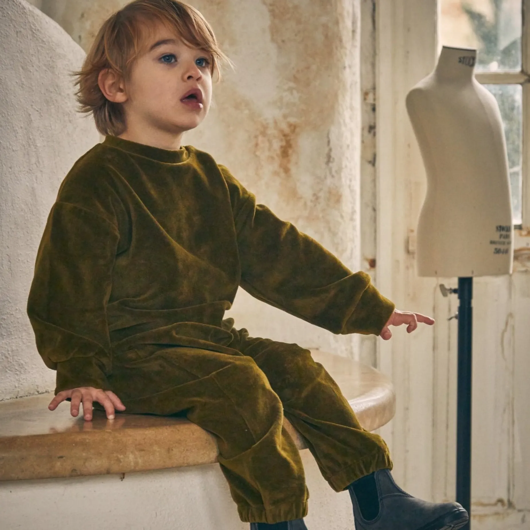 Poudre Organic Leggings & Pantalons | PANTALON CANNELLE VELOURS Fir Green FirGreen