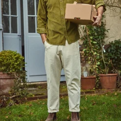 Poudre Organic Pantalons | Pantalons & Leggings | PANTALON CAROTTE Denim Écru Denim-Écru