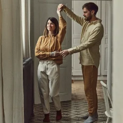 Poudre Organic Pantalons | Pantalons & Leggings | PANTALON CAROTTE Denim Écru Denim-Écru