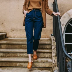 Poudre Organic Pantalons | Pantalons & Leggings | PANTALON CAROTTE Denim Dark Blue Denim-Dark-Blue