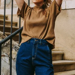 Poudre Organic Pantalons | Pantalons & Leggings | PANTALON CAROTTE Denim Dark Blue Denim-Dark-Blue