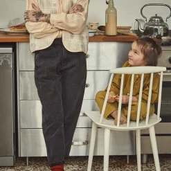Poudre Organic Pantalons | Pantalons & Leggings | PANTALON CAROTTE LONG Denim Noir Denim-Noir