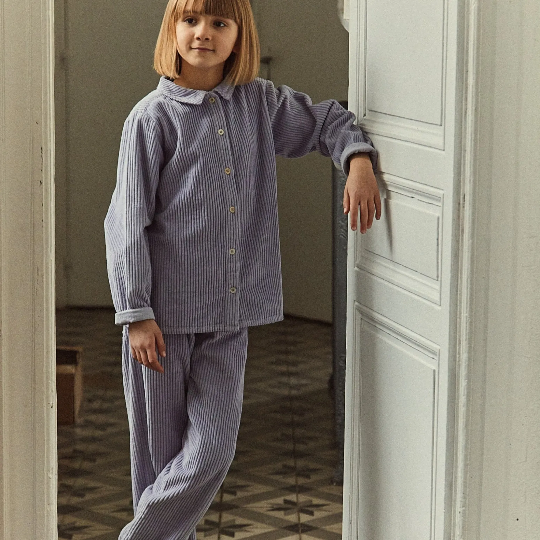 Poudre Organic Leggings & Pantalons | PANTALON CAROTTE VELOURS CÔTELÉ Lavender Aura LavenderAura