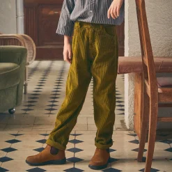 Poudre Organic Leggings & Pantalons | PANTALON CAROTTE VELOURS CÔTELÉ Fir Green FirGreen