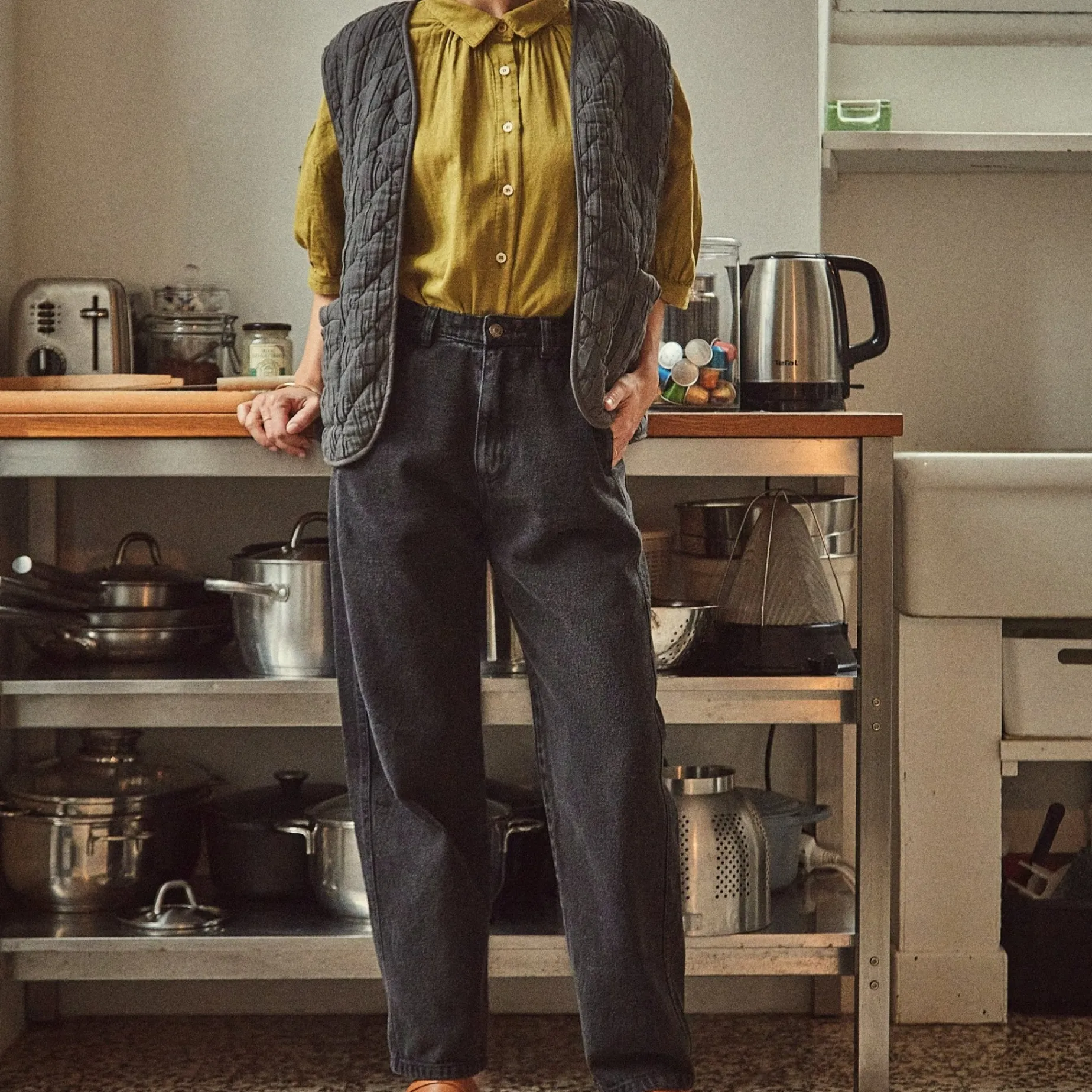 Poudre Organic Pantalons & Leggings | PANTALON GENTIANE LONG Denim Noir Denim-Noir