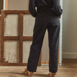 Poudre Organic Pantalons & Leggings | PANTALON GENTIANE LONG Denim Noir Denim-Noir