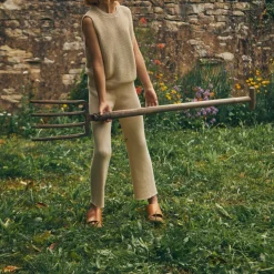 Poudre Organic Leggings & Pantalons | PANTALON GESSE MAILLE Almond Milk AlmondMilk