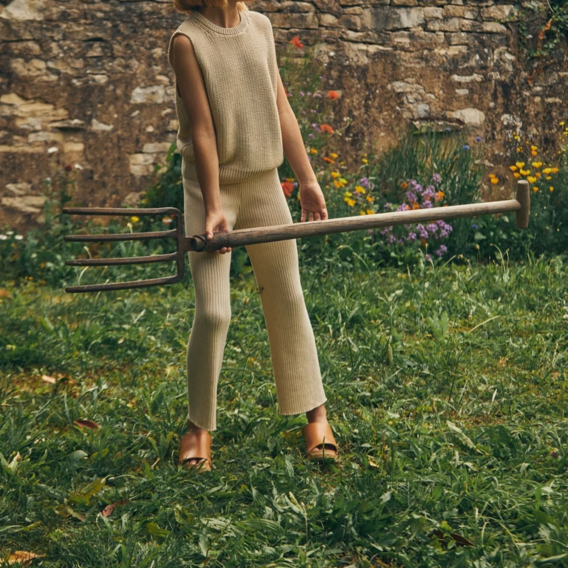 Poudre Organic Leggings & Pantalons | PANTALON GESSE MAILLE Almond Milk AlmondMilk