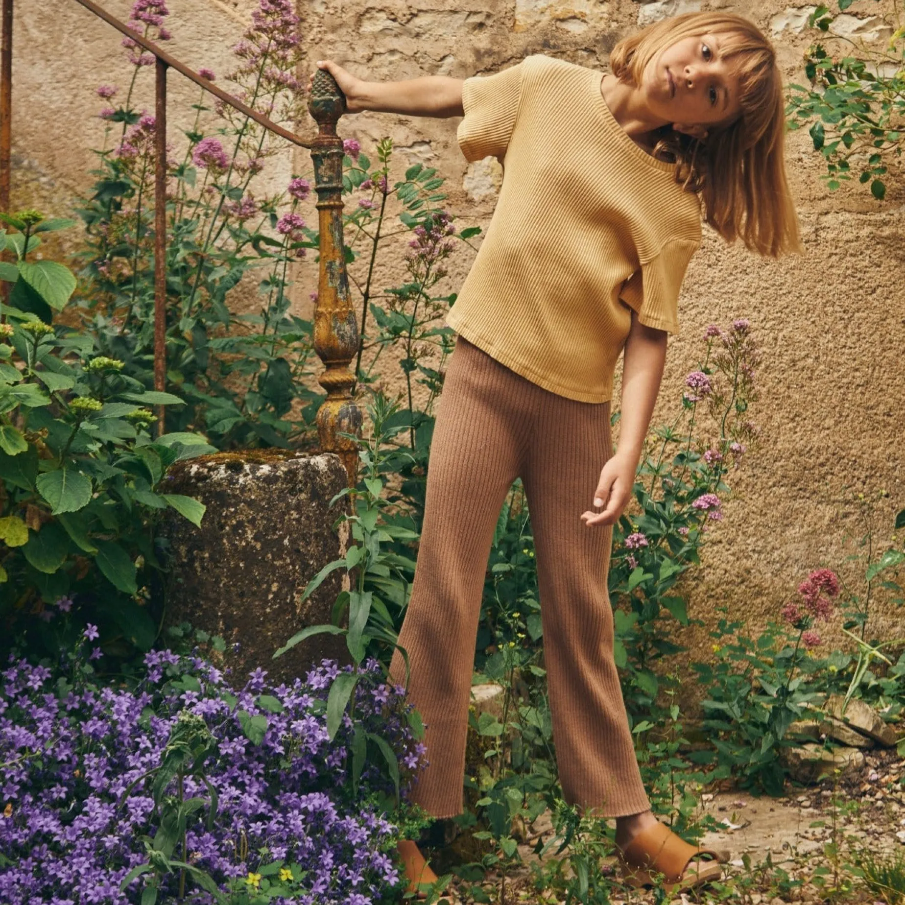 Poudre Organic Leggings & Pantalons | PANTALON GESSE MAILLE Noix de Cajou NoixdeCajou