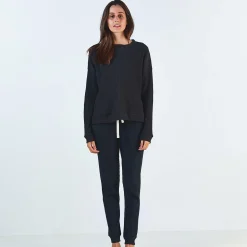Poudre Organic Homewear | Pantalons & Leggings | PANTALON ONONIS CÔTELÉ Pirate Black PirateBlack