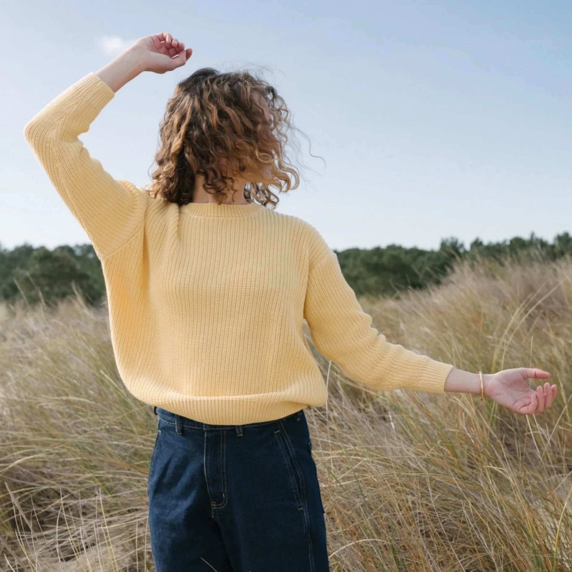 Poudre Organic Pulls | Pulls | PULL PISSENLIT COTON ADULTE Jaune Pastel JaunePastel