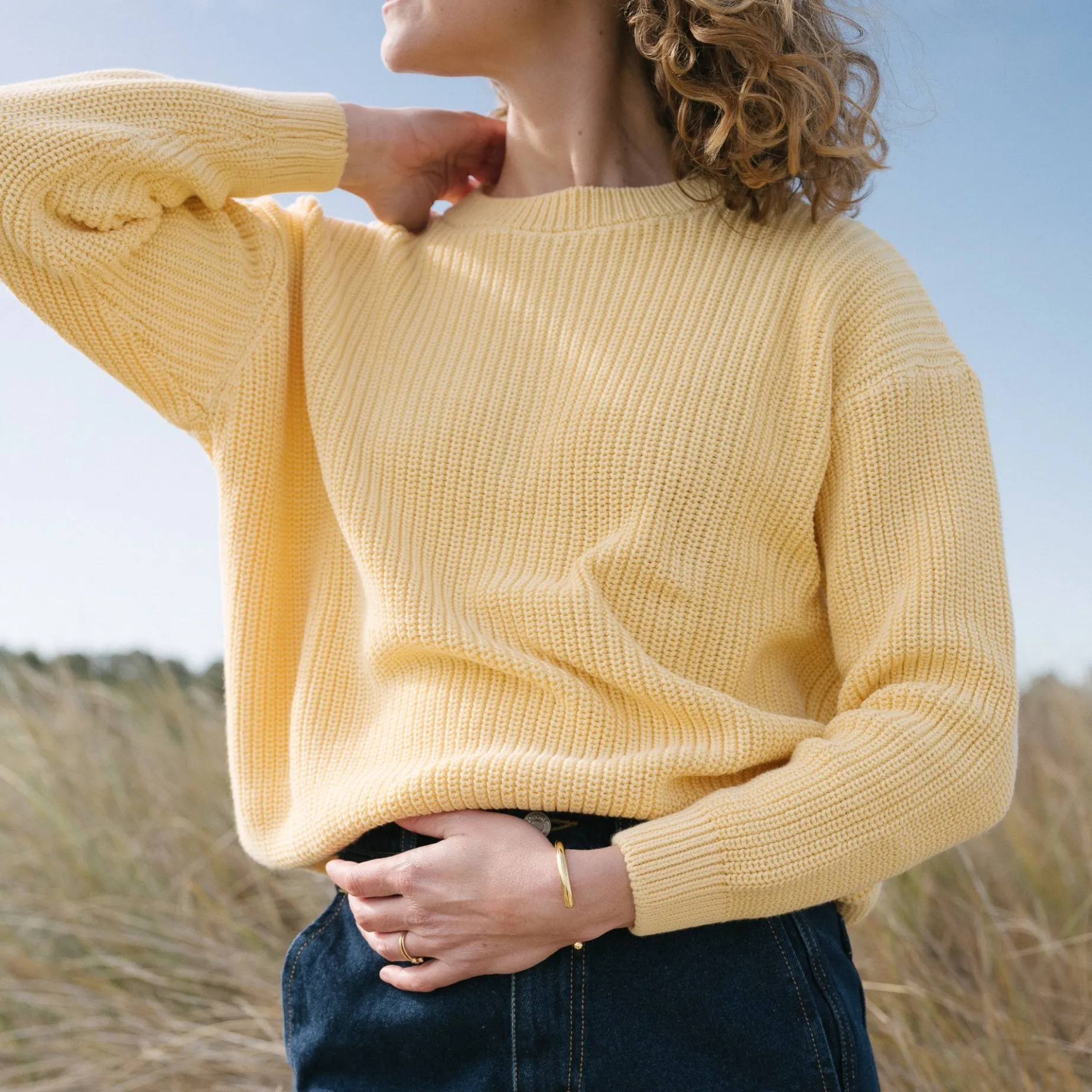 Poudre Organic Pulls | Pulls | PULL PISSENLIT COTON ADULTE Jaune Pastel JaunePastel