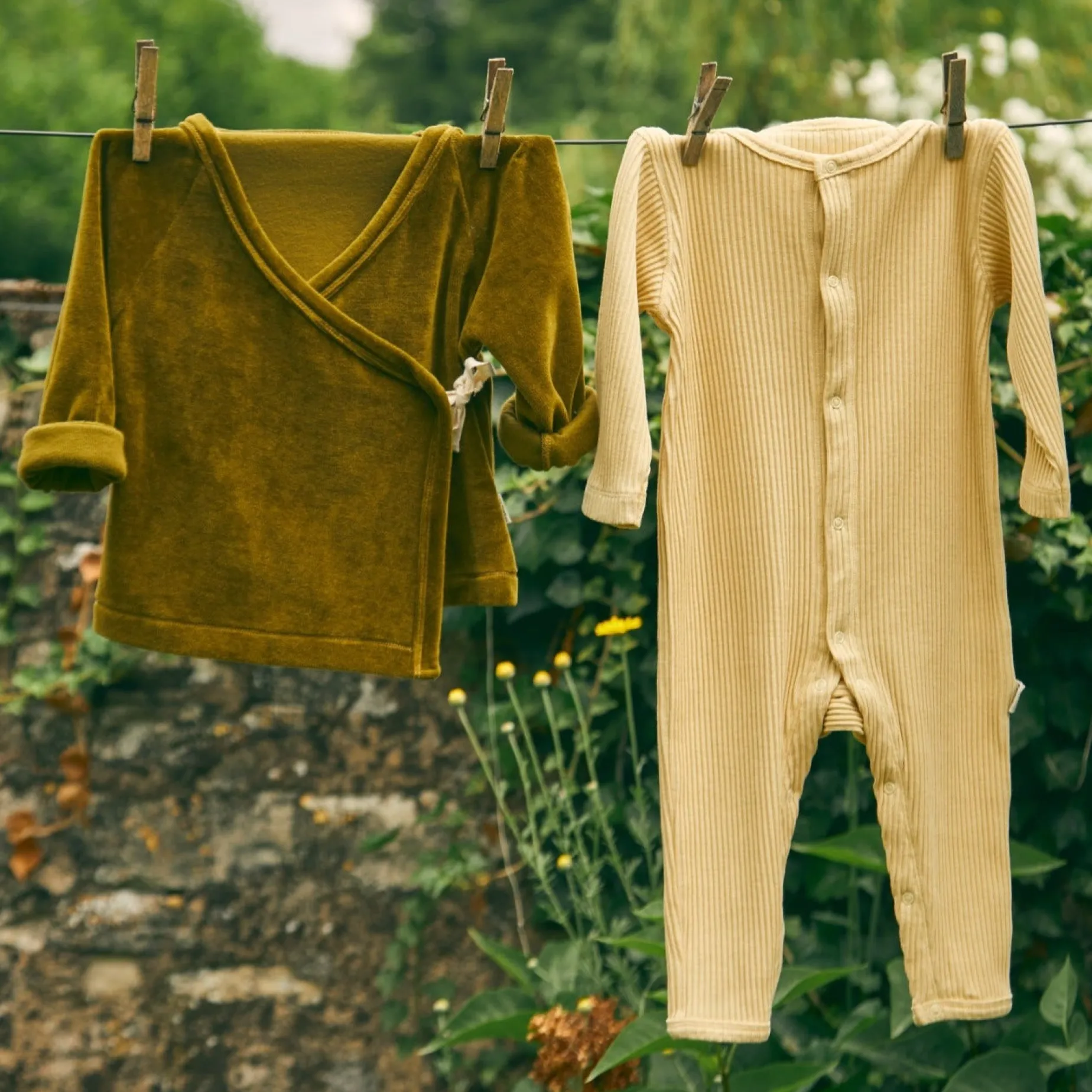 Poudre Organic Pyjamas | PYJAMA AIRELLE CÔTELÉ Sahara Sun SaharaSun