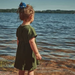 Poudre Organic Jupes & Robes | ROBE DAHLIA CÔTELÉ Forest Green ForestGreen