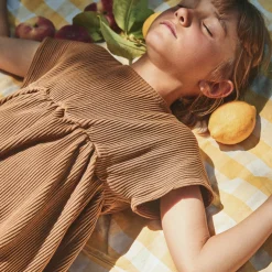 Poudre Organic Jupes & Robes | ROBE DAHLIA CÔTELÉ Nuthatch