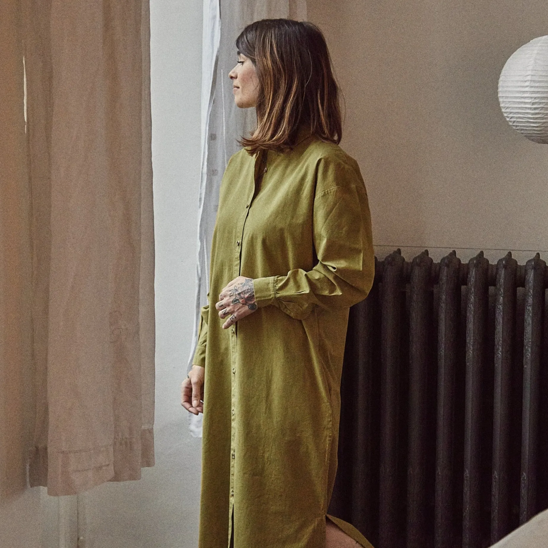 Poudre Organic Jupes & Robes | ROBE LIS Green Moss GreenMoss