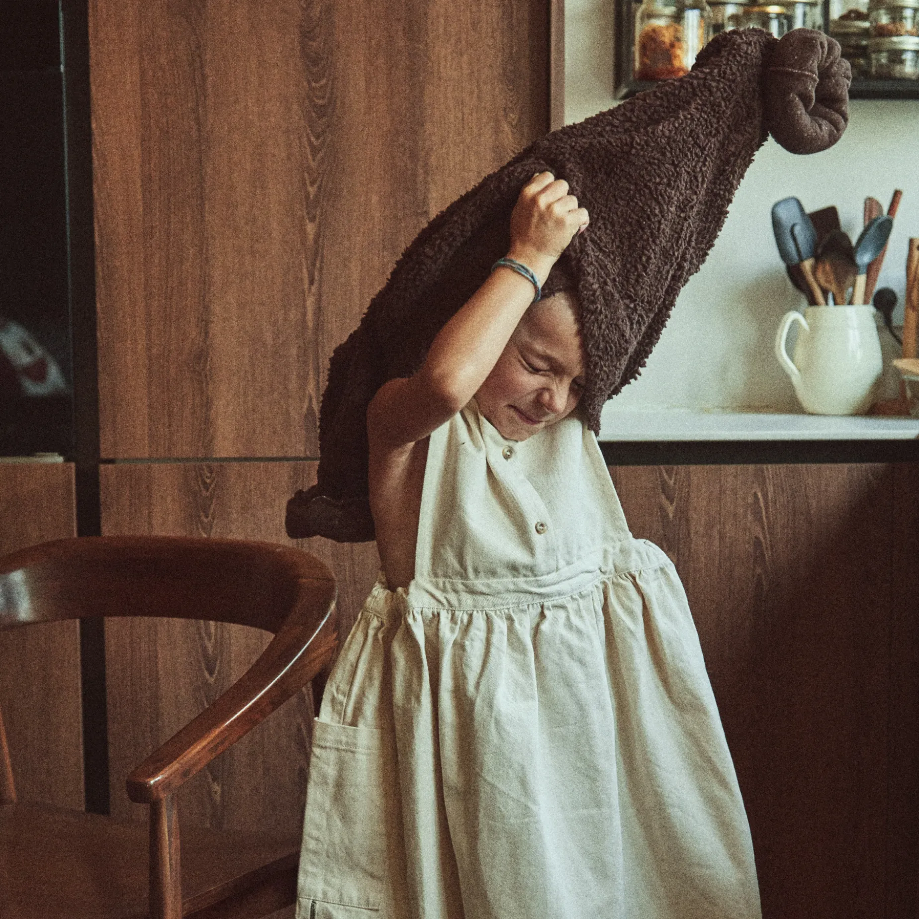 Poudre Organic Jupes & Robes | ROBE MANGUE Denim Écru Denim-Ecru