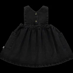 Poudre Organic Jupes & Robes | ROBE MANGUE Denim Noir Denim-Noir