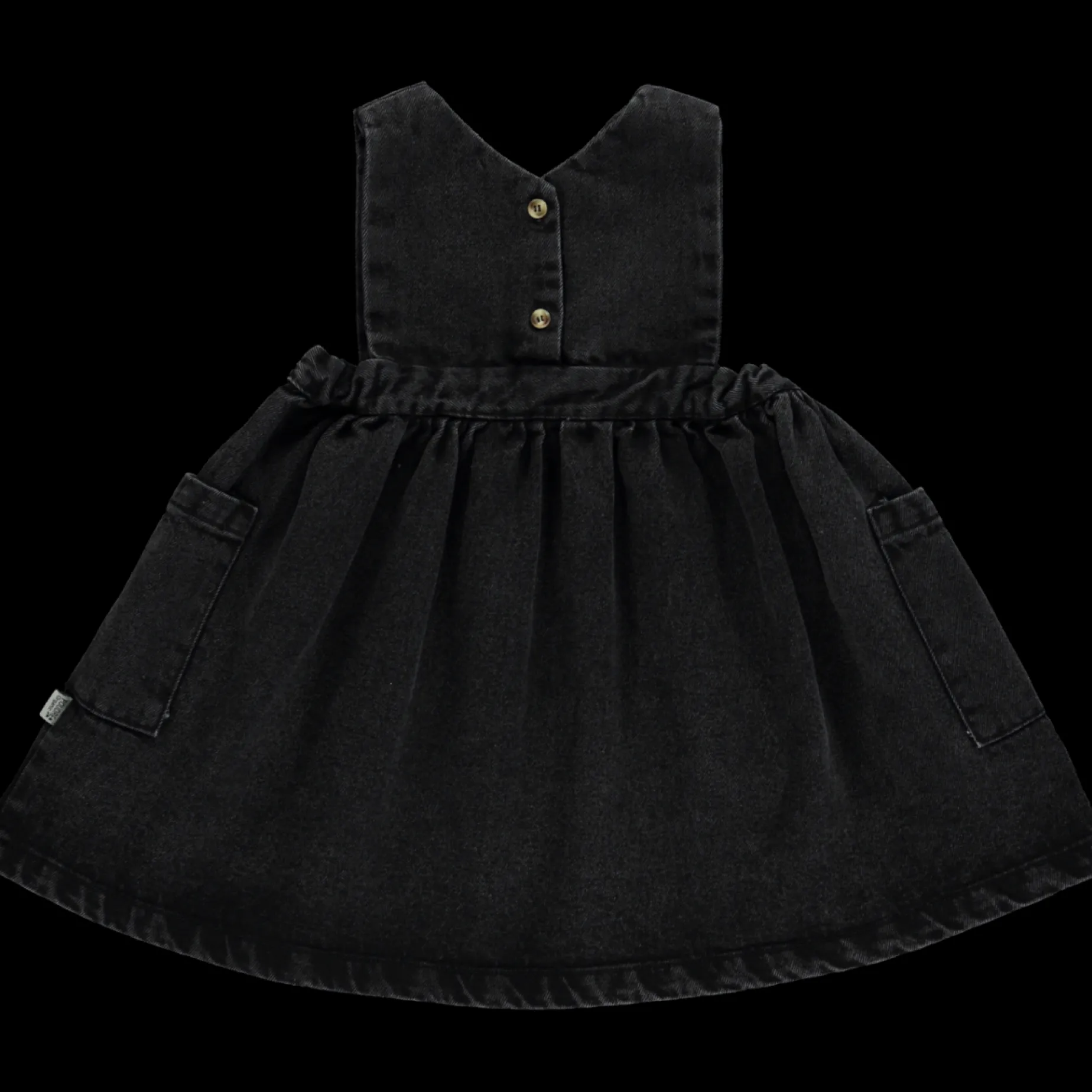 Poudre Organic Jupes & Robes | ROBE MANGUE Denim Noir Denim-Noir