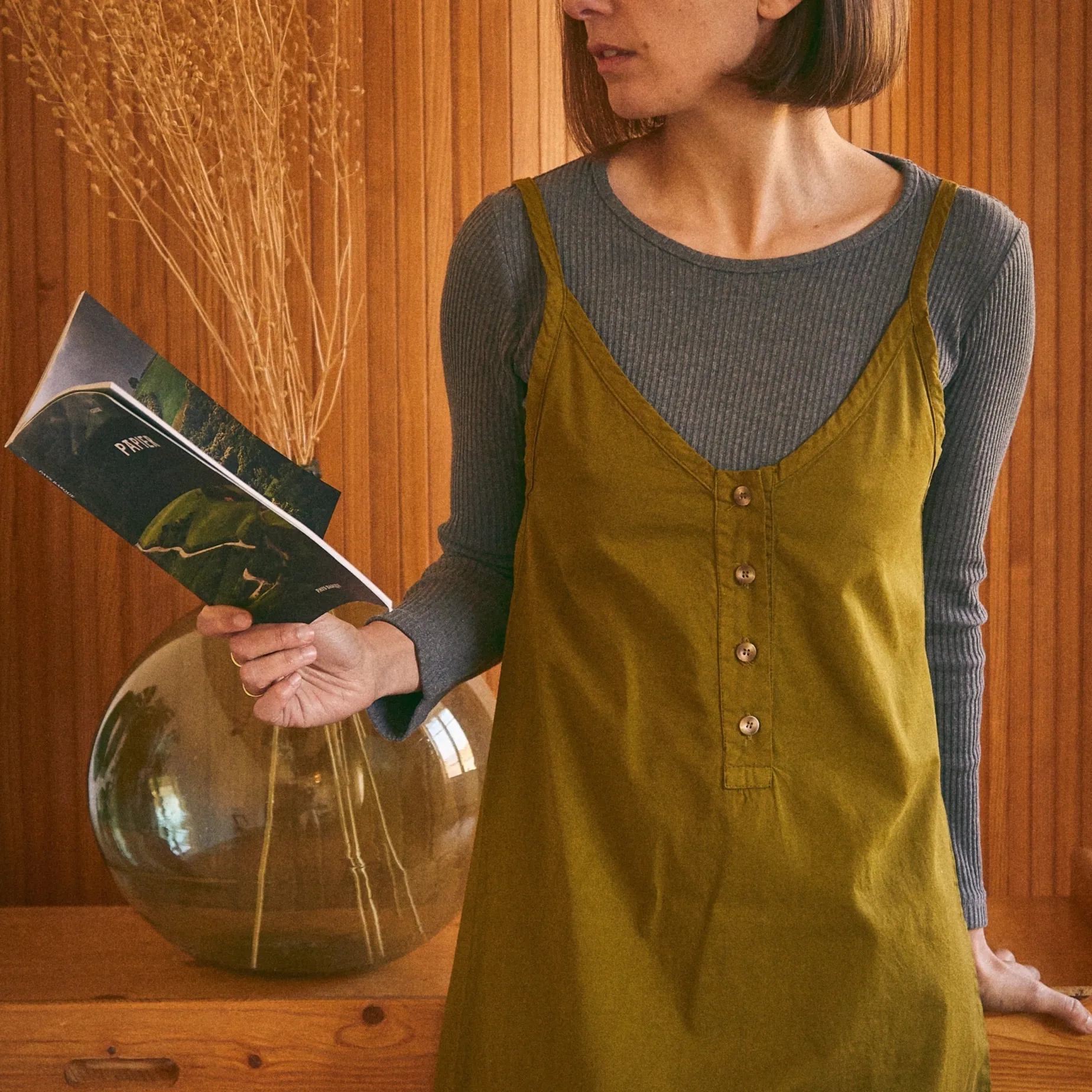 Poudre Organic Jupes & Robes | ROBE NARCISSE Fir Green FirGreen