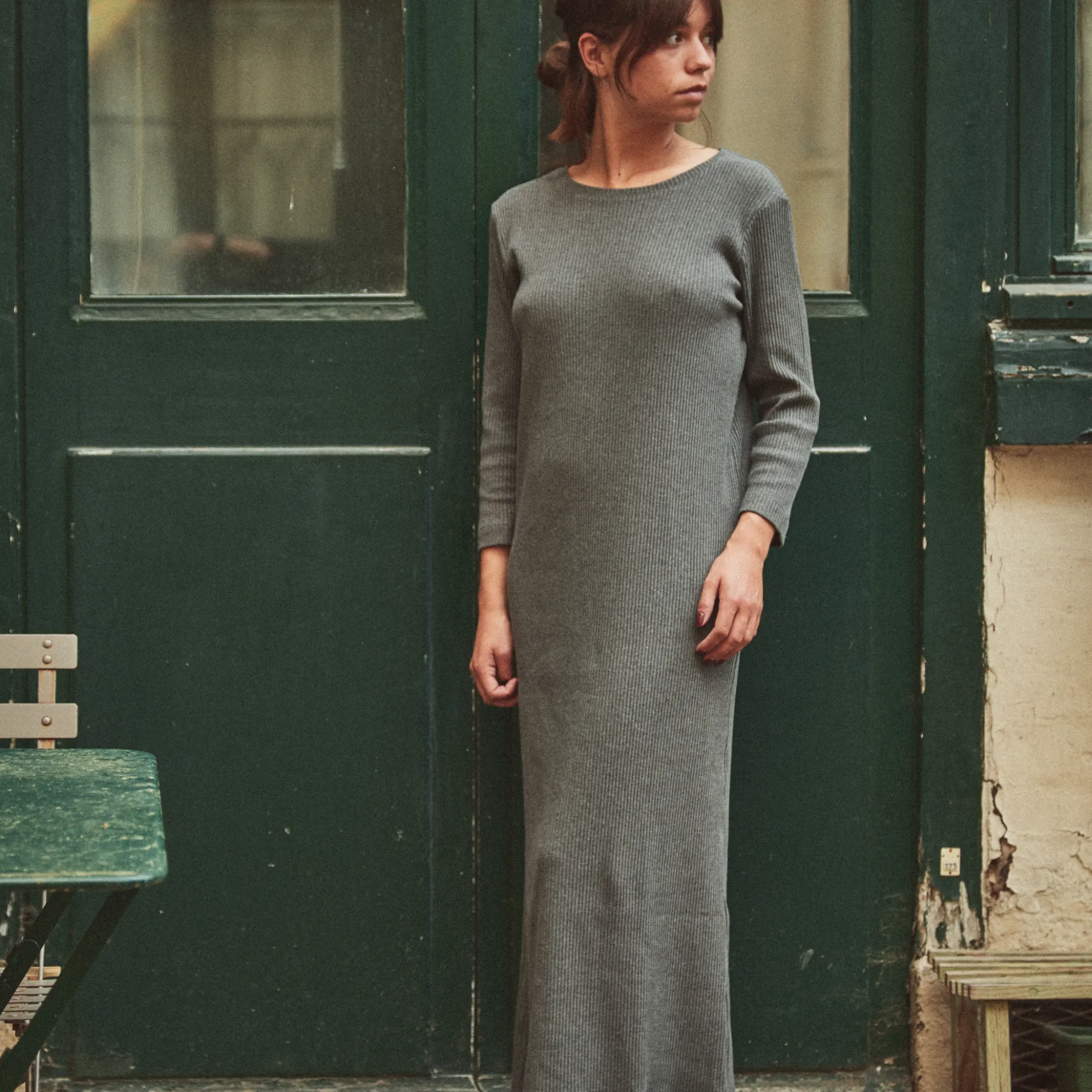 Poudre Organic Jupes & Robes | ROBE ORCHIDÉE CÔTELÉ ADULTE Anthracite