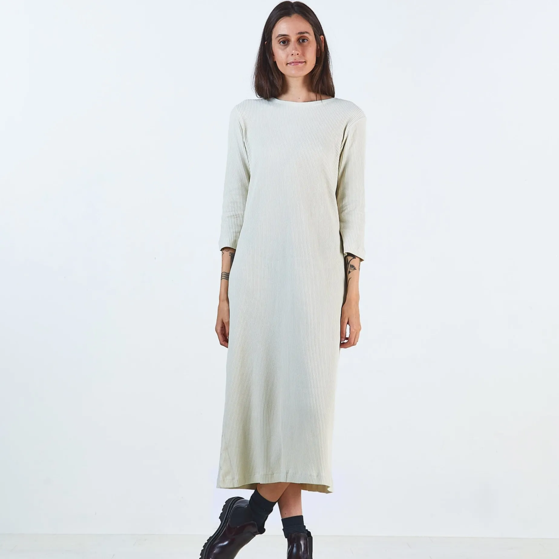 Poudre Organic Jupes & Robes | ROBE ORCHIDÉE CÔTELÉ ADULTE Almond Milk AlmondMilk
