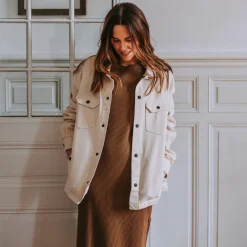 Poudre Organic Jupes & Robes | ROBE ORCHIDÉE CÔTELÉ ADULTE Toffee