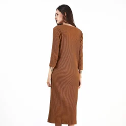 Poudre Organic Jupes & Robes | ROBE ORCHIDÉE CÔTELÉ ADULTE Nuthatch