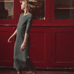 Poudre Organic Jupes & Robes | ROBE ORCHIDÉE CÔTELÉ KIDS Anthracite