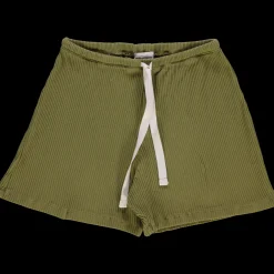 Poudre Organic Homewear | Shorts | SHORT HORTENSIA CÔTELÉ Green Moss GreenMoss