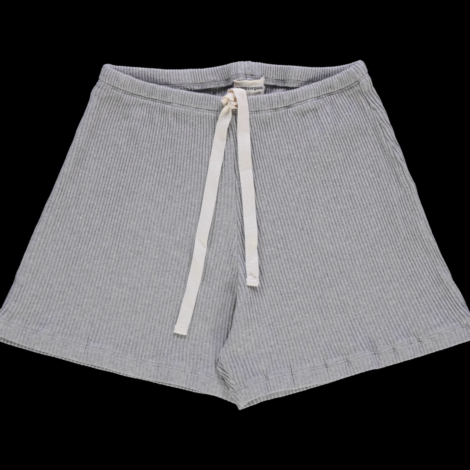 Poudre Organic Homewear | Shorts | SHORT HORTENSIA CÔTELÉ Gris Clair Chiné GrisClairChine