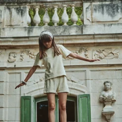 Poudre Organic Bloomers & Shorts | SHORT OEILLET ÉPONGE Almond Milk AlmondMilk