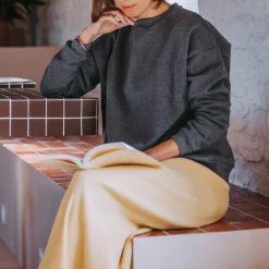 Poudre Organic Homewear | Sweatshirts | SWEATSHIRT ACENTRA Anthracite