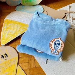 Poudre Organic Sweatshirts | Sweatshirts | SWEATSHIRT CASSANDRE ICE-CREAM Blue Fog Ice-creamBlueFog