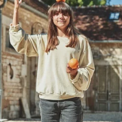 Poudre Organic Sweatshirts | Sweatshirts | SWEATSHIRT CASSANDRE ÉPONGE Almond Milk AlmondMilk