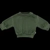 Poudre Organic Sweatshirts | Sweatshirts | SWEATSHIRT CASSANDRE VELOURS Forest Green ForestGreen