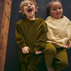Poudre Organic Sweatshirts | Sweatshirts | SWEATSHIRT CASSANDRE VELOURS Fir Green FirGreen