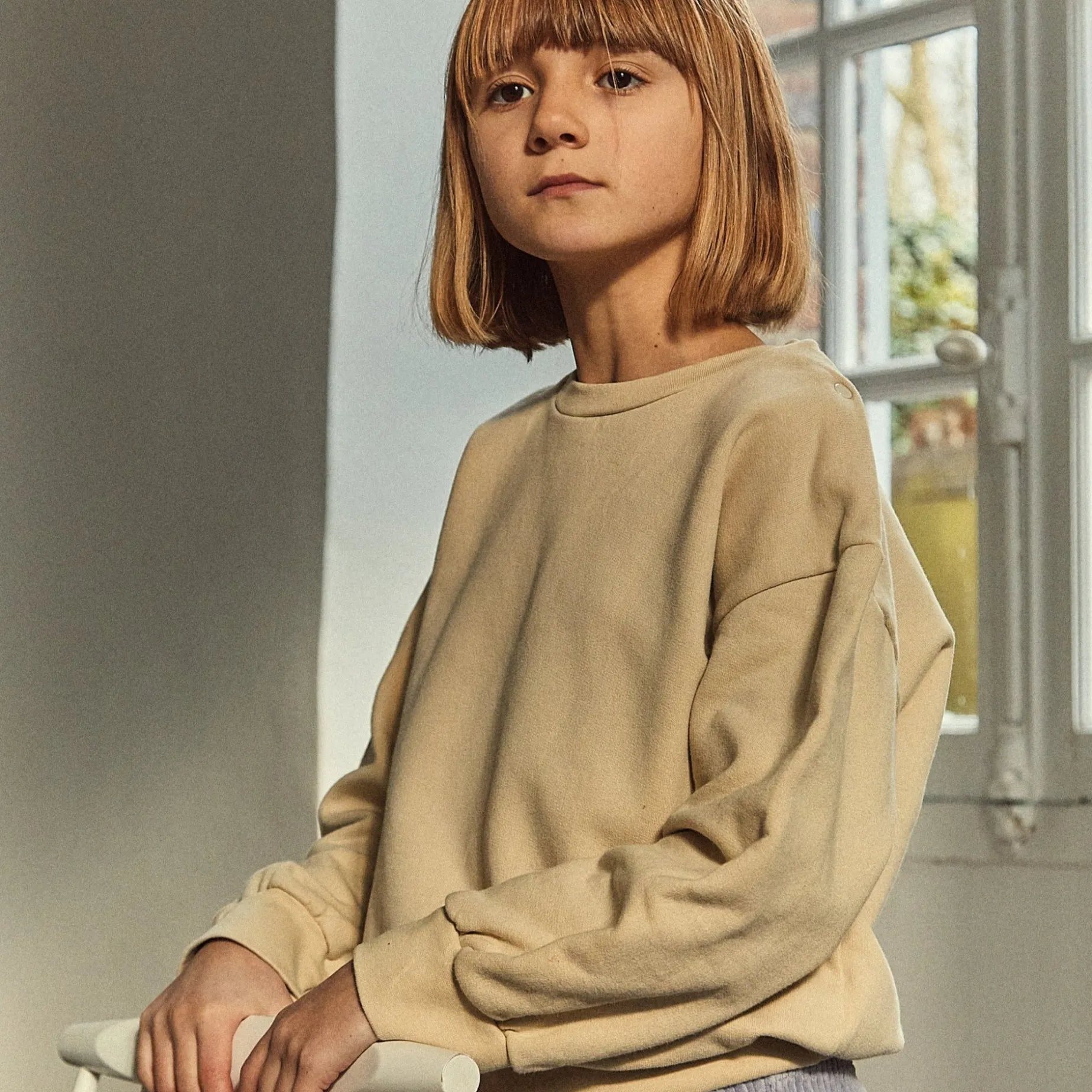 Poudre Organic Sweatshirts | Sweatshirts | SWEATSHIRT JOJOBA Biscotti