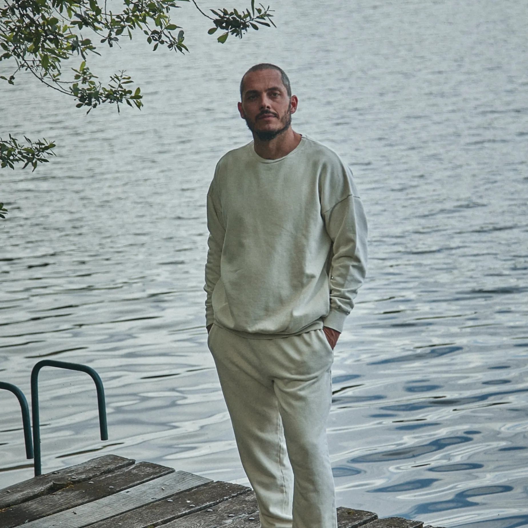 Poudre Organic Homewear | Sweatshirts | SWEATSHIRT REDONDO MOLLETON Almond Milk AlmondMilk