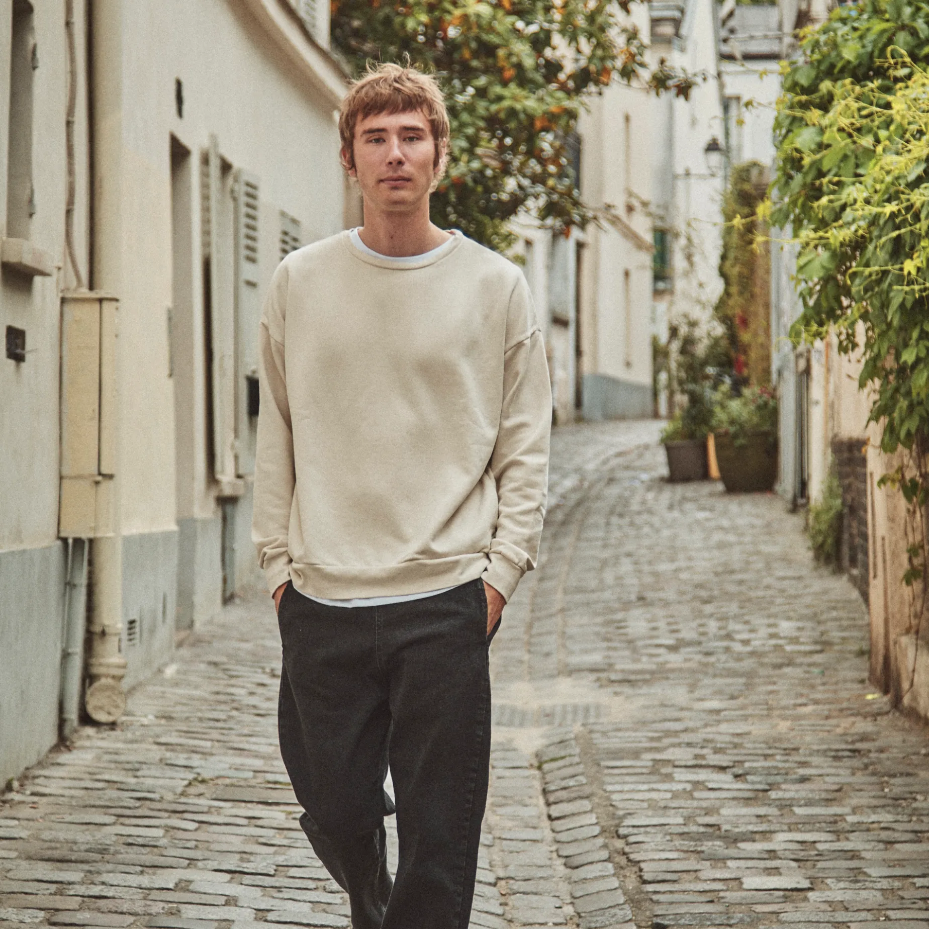 Poudre Organic Homewear | Sweatshirts | SWEATSHIRT REDONDO MOLLETON Beige